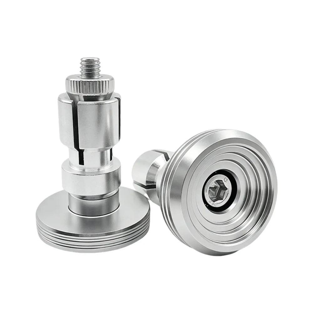 CNC Aluminum Alloy Motorcycle Handlebar End Plugs Shock-absorbing Zpaxo Silver