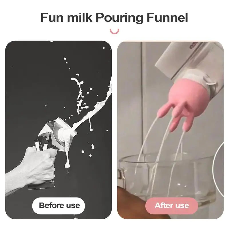 Milk Bottle Cap Carton Diverter Cartoon Reusable Juice Drinking
