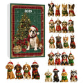 Dog Advent Calendar 24 Days Countdown 2D Acrylic Christmas Ornaments