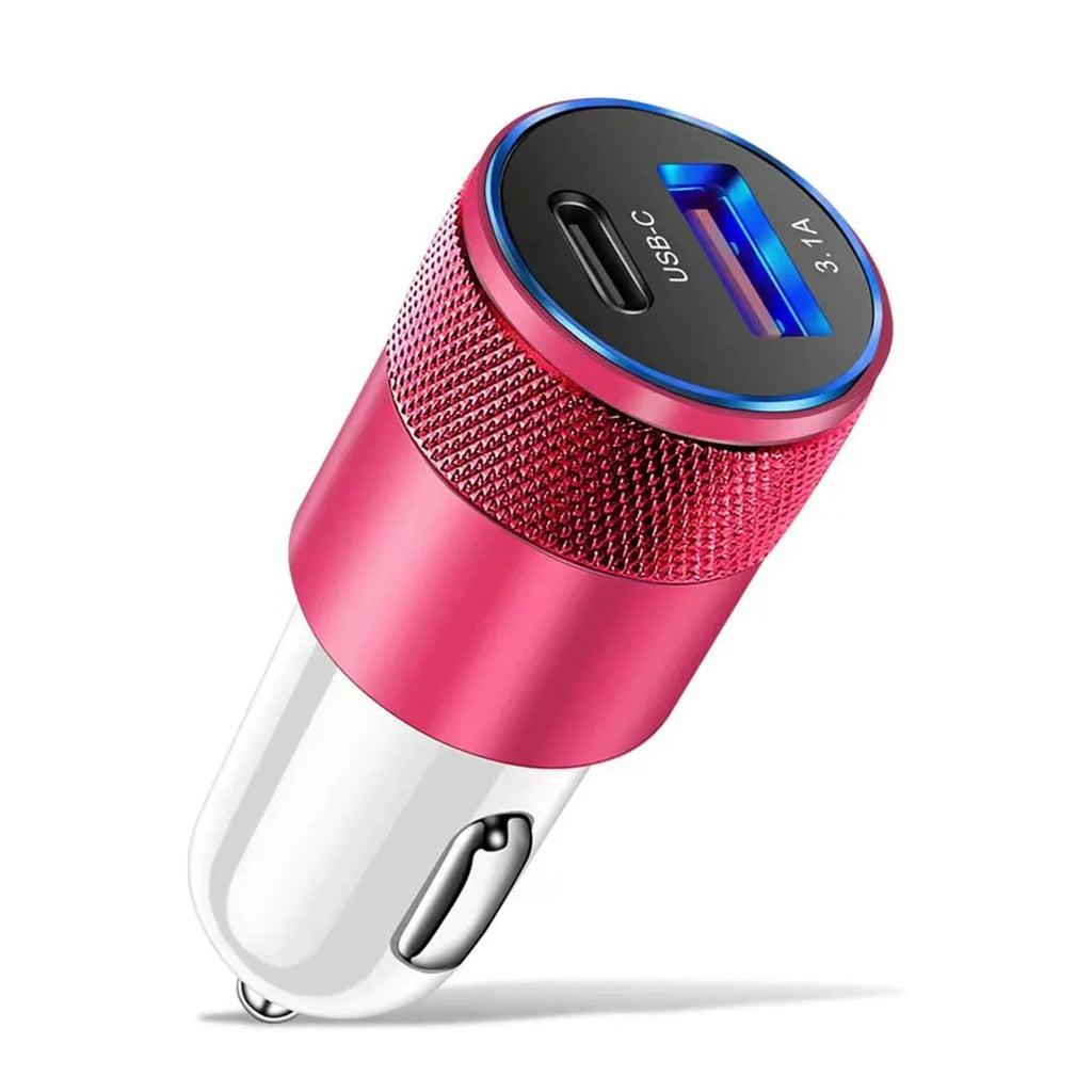 Dual Ports Car Charger PD+USB Fast Charging C USB Phone Adapter
