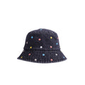 New Sun Protection Flower Embroidery Cowboy Hat Windproof Retro Big Brim Sun Hat All-match Sun Cap Spring Zpaxo Black