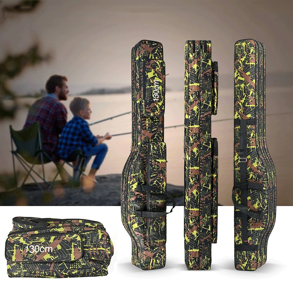 Rod Reel Lure Pole Tool Fishing Tackle Storage Bag Organizer