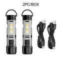 Outdoor Strong Light LED Flashlight Mini Portable Keychain USB