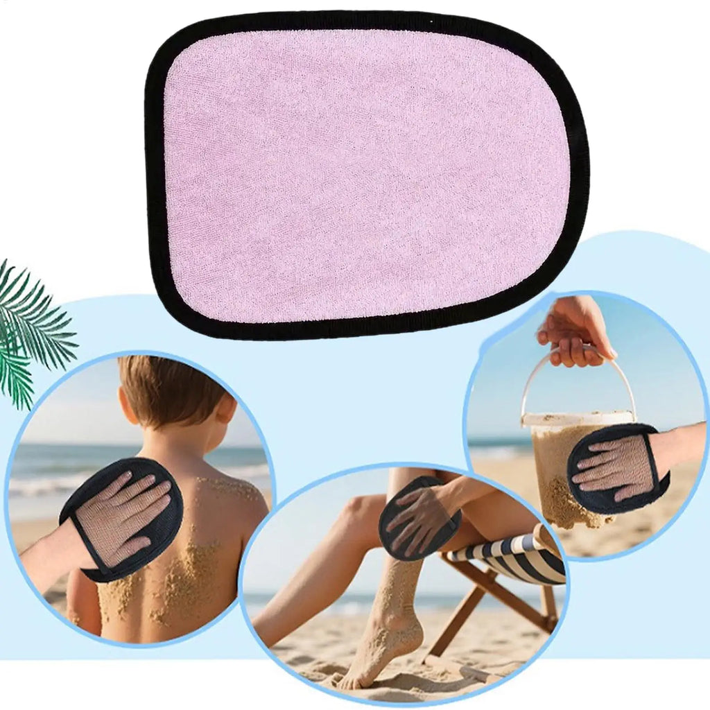 Sand Remover Mitt Soft Portable Absorbent Cleaner Brush Wipe Beach