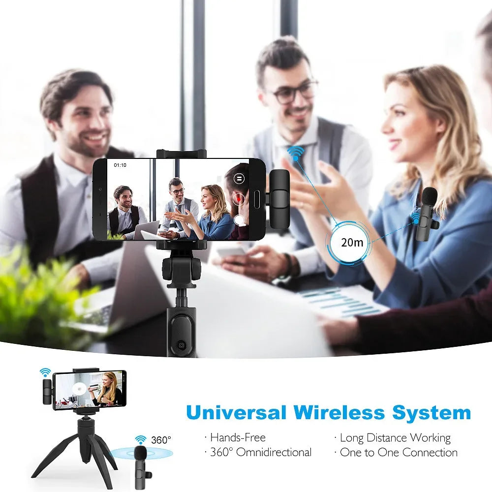 Wireless Lavalier Microphone Live Broadcast Game Mic Noise Cancelling Zpaxo
