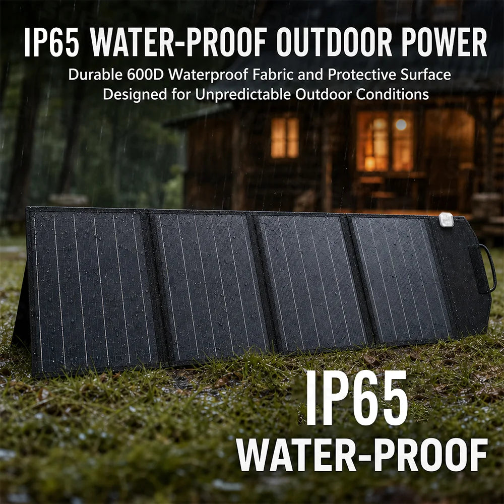 120w Foldable Solar Panel Portable Charger Dc Usb Type-C Output High Efficiency Monocrystalline Panel For Rv Camp Power Station Zpaxo
