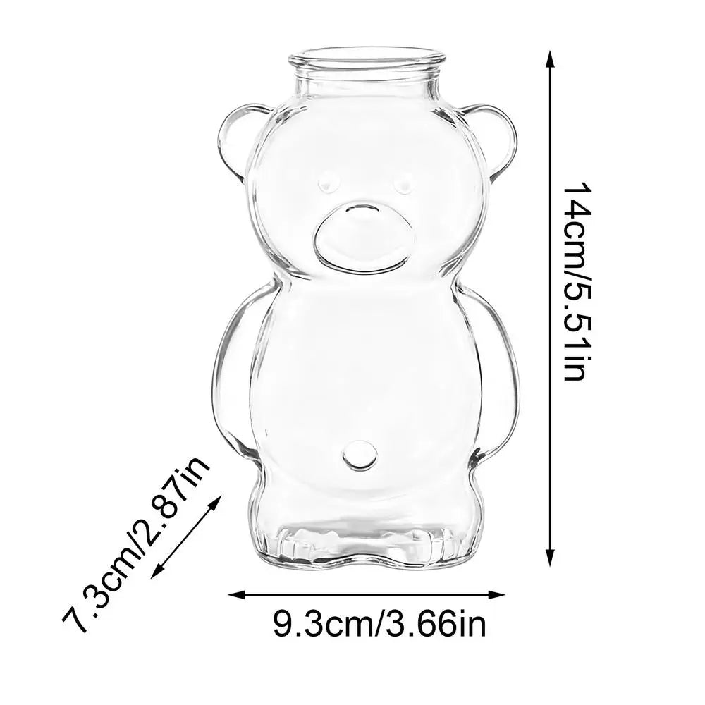 Glass Coffee Cups Reusable Bear Glassware 320ml Cute Glass Cups Coffee Drinkware for Iced Hot Milk Juice Water Cocktail Beer Zpaxo Transparent other