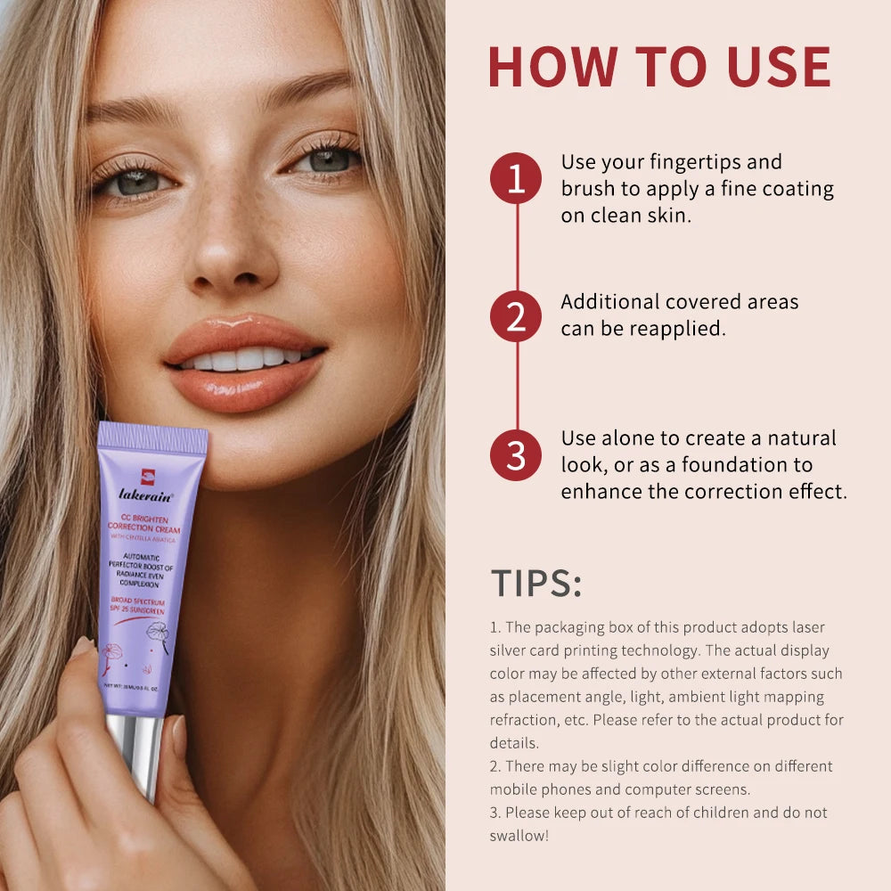 CC Cream Centella High Coverage Foundation Foundation Cream for Face Base Makeup Color Changing Liquid Foundation Korean Makeup Zpaxo