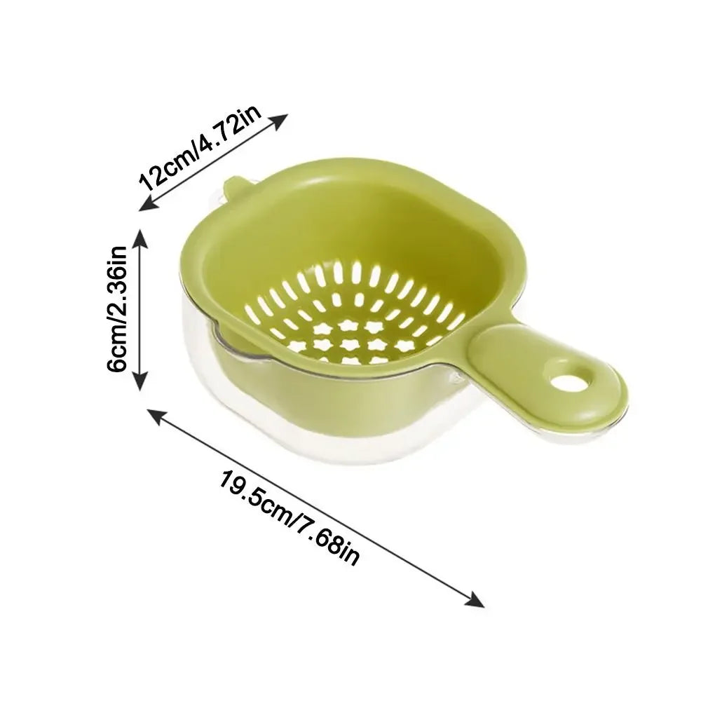 Multifunctional Double-layer Drainage Basket Draining Bowl Vegetable Zpaxo