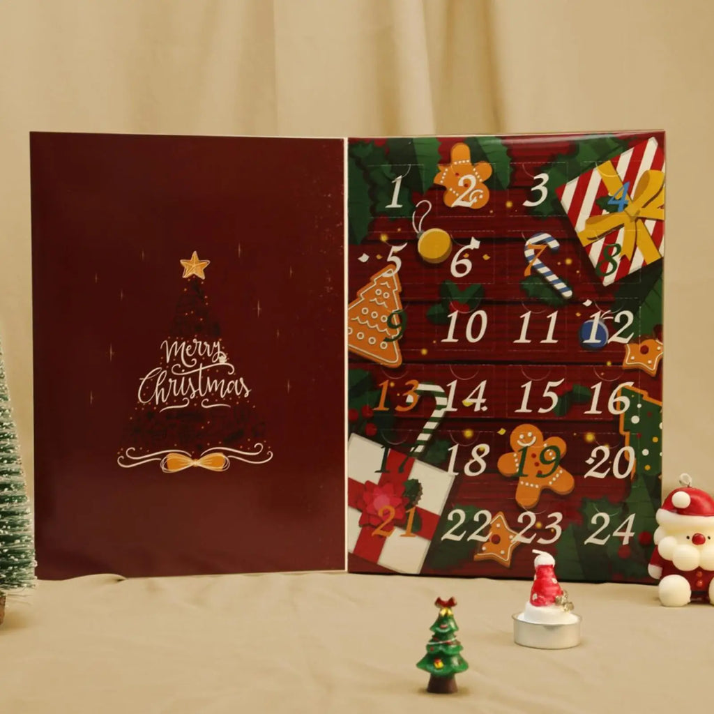 Refillable Christmas Advent Calendar Box 24 Days Countdown Reusable