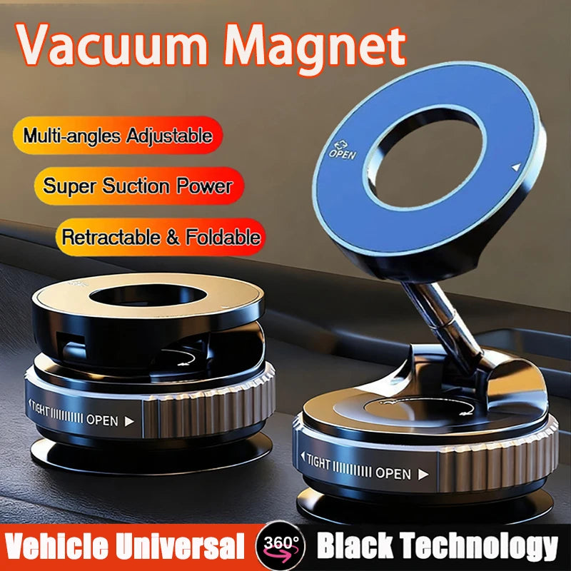 Magnetic Vacuum Phone Bracket 360 Adjustable Holder Strong Suction