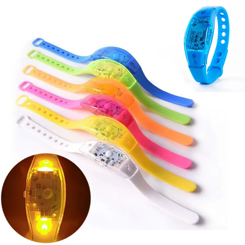 LED Light Up Bracelet Adjustable Music Sound Activated Glow Bracelets