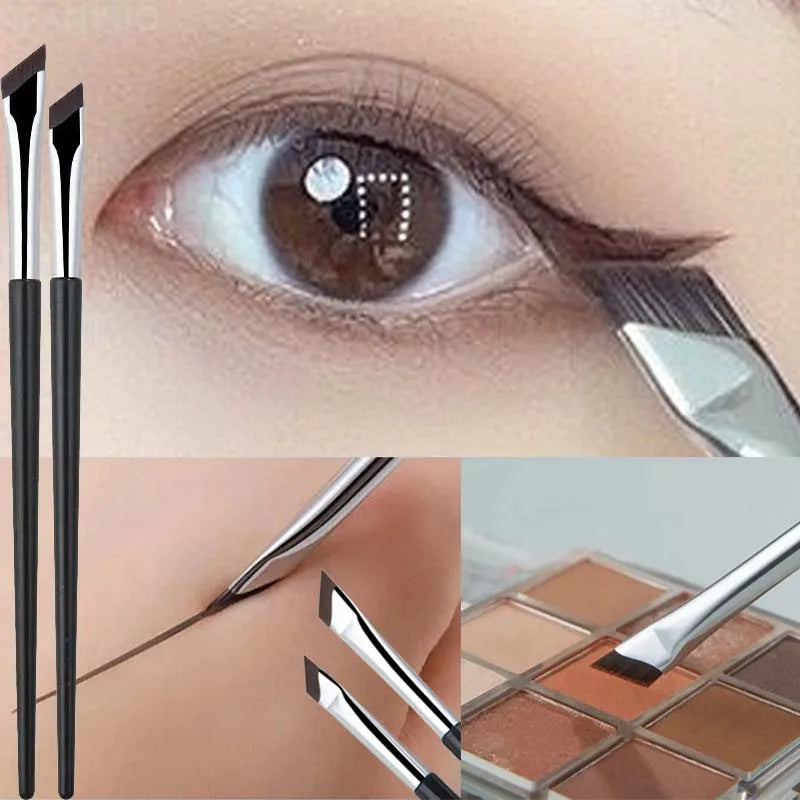 1- Angled Blade Eyeliner Brush Ultra Thin Fine Eyebrow Flat Sickle