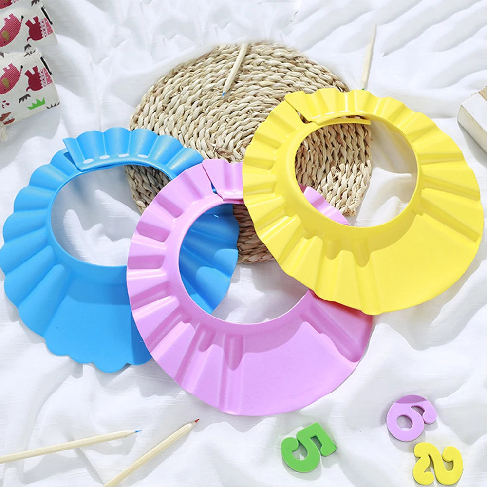 Adjustable Baby Shower Cap Eye Ear Protection Waterproof Shampoo Hat Bath Visor Shield Zpaxo
