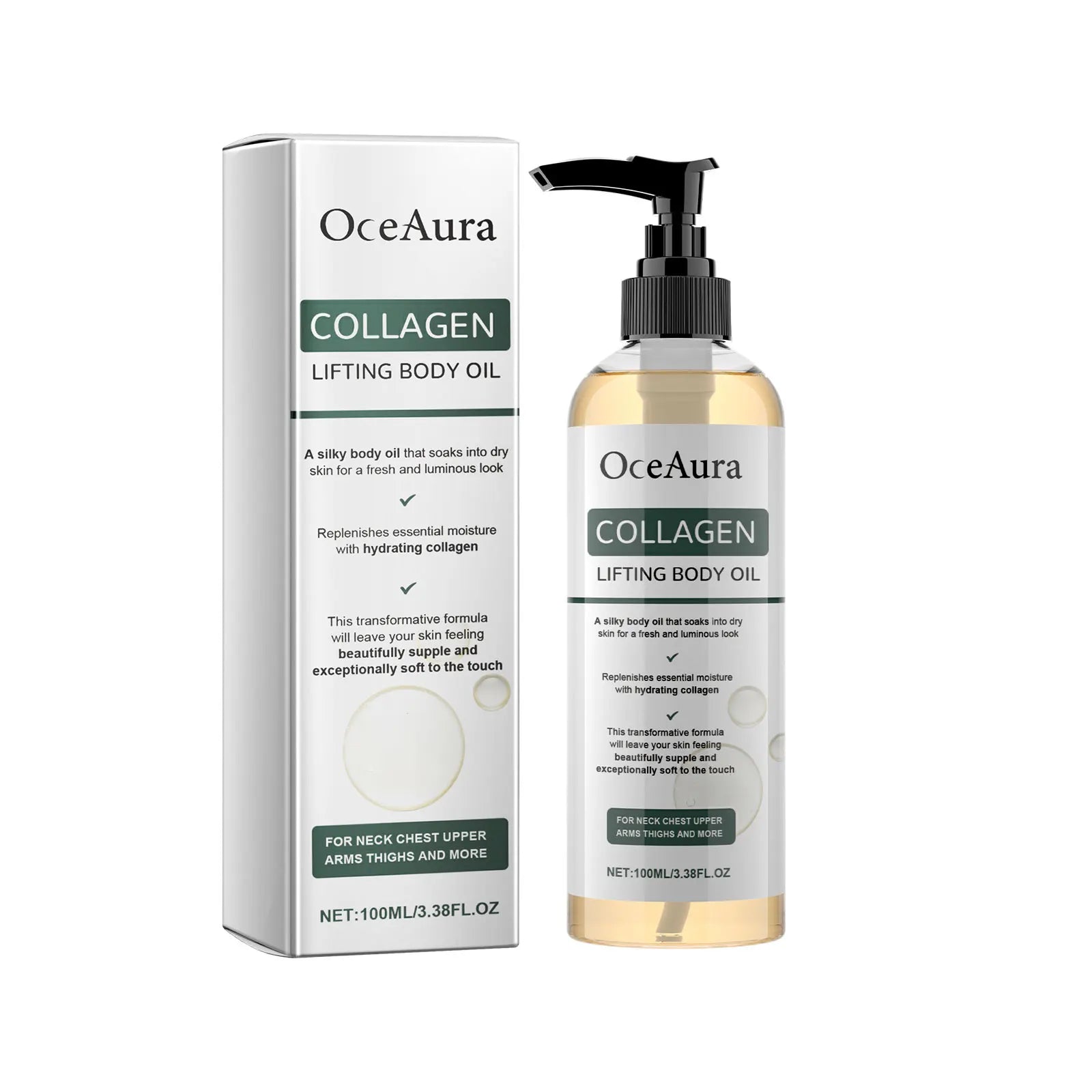 Collagen Lifting Body Oil,Firming Body Oil,Compact Body Oil,Massage Oil,Body Oil Women Collagen Skin Tightening Zpaxo 100ml boxed