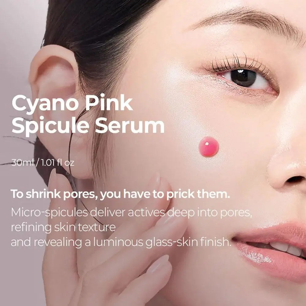 Pink Face Serum Vitamin B12 Liquid Microneedle For Enlarged Pores Skin Renewal Treatment Texture Refining Pore Minimizer Zpaxo