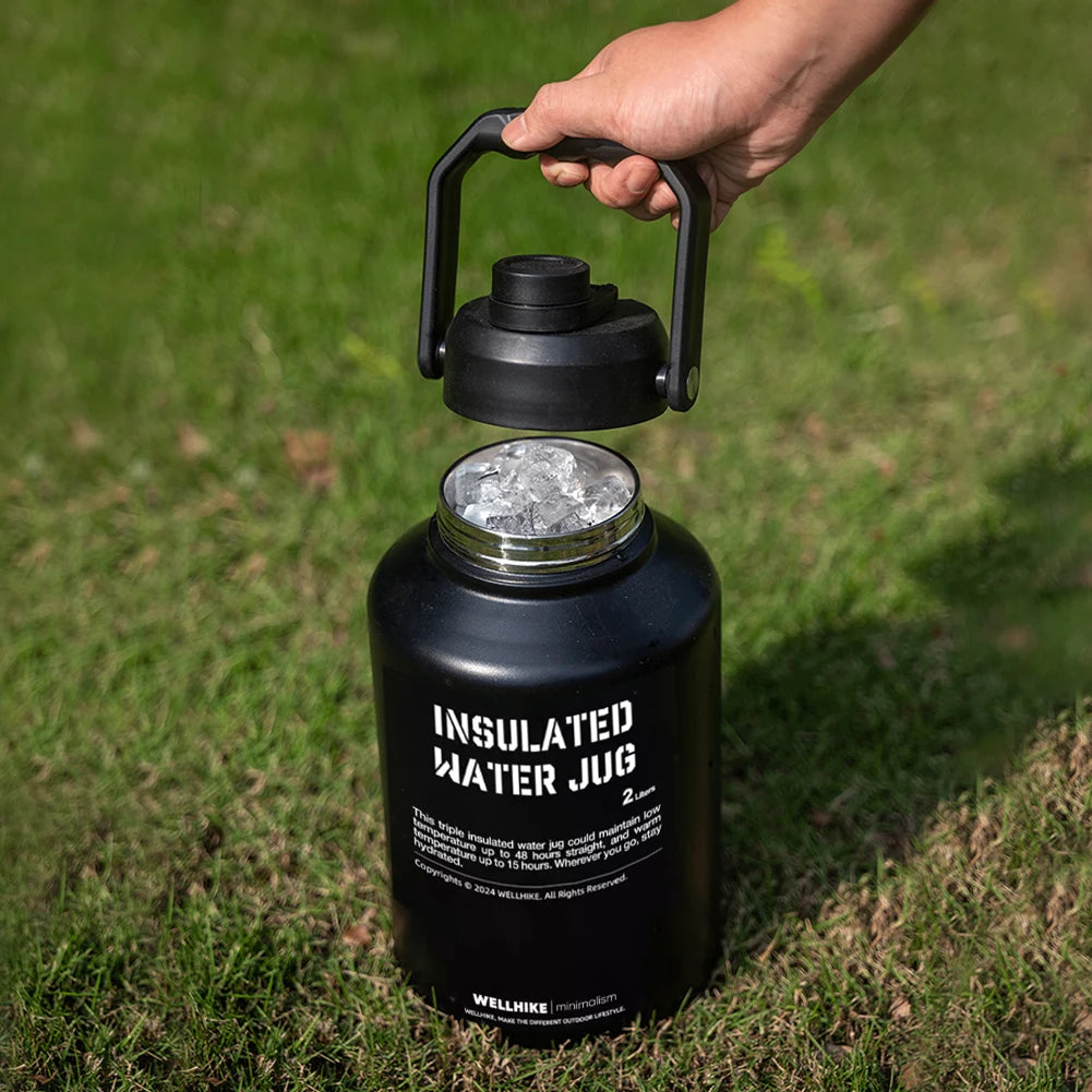 Outdoor Ice Bucket Stainless Steel Gym Training Water Bottle Keeps