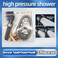 New High Pressure Bathroom Shower Kit Accessories for Bath Shower Bathroom Showerheads One Button Stop Bathroom Accessories Set Zpaxo 3pcs set 3 sets