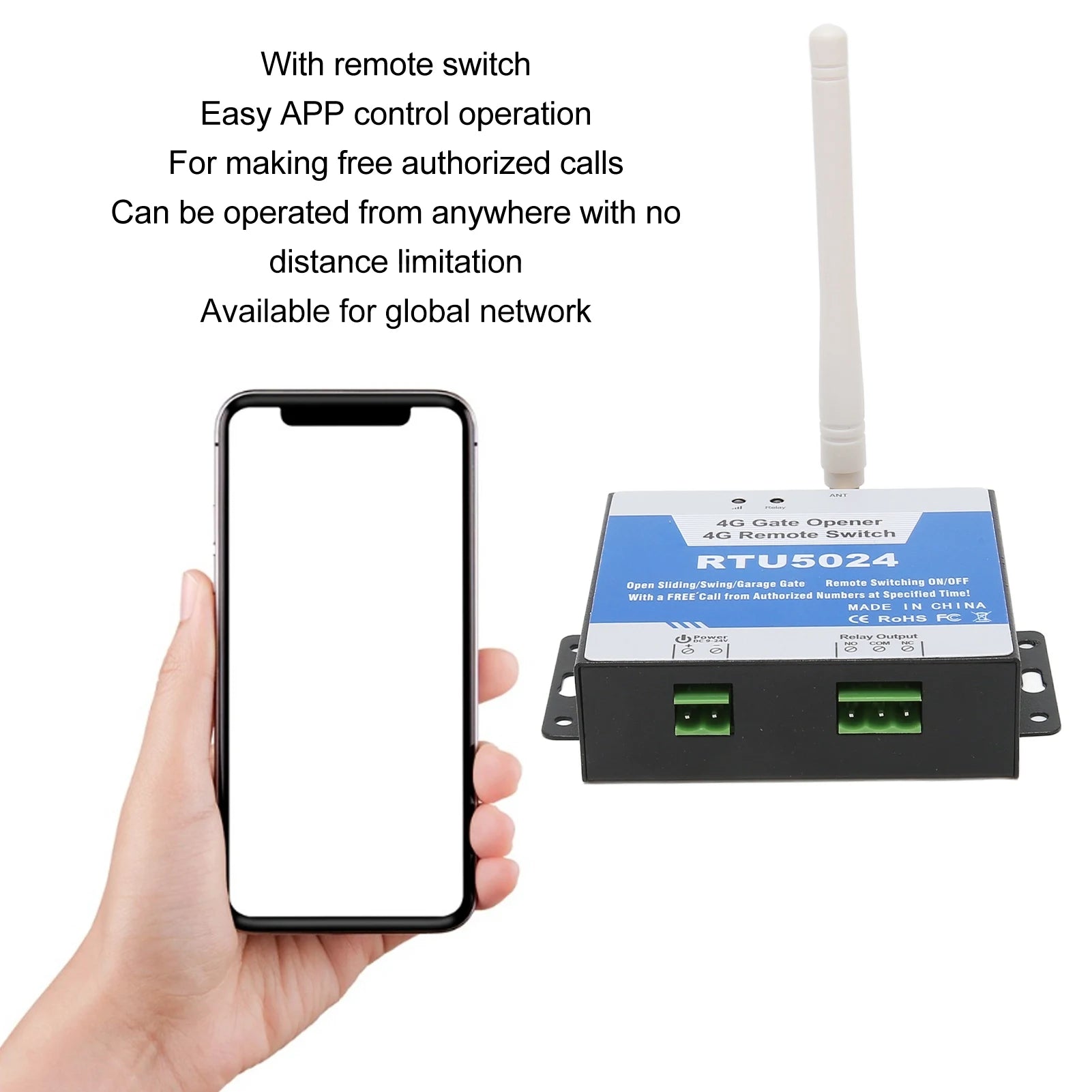 Gate Opener Remote Control Gate Opener RTU5024 4G Door Opener SMS Smart Alarm Smart ID Recognition WiFi Remote Controller Zpaxo