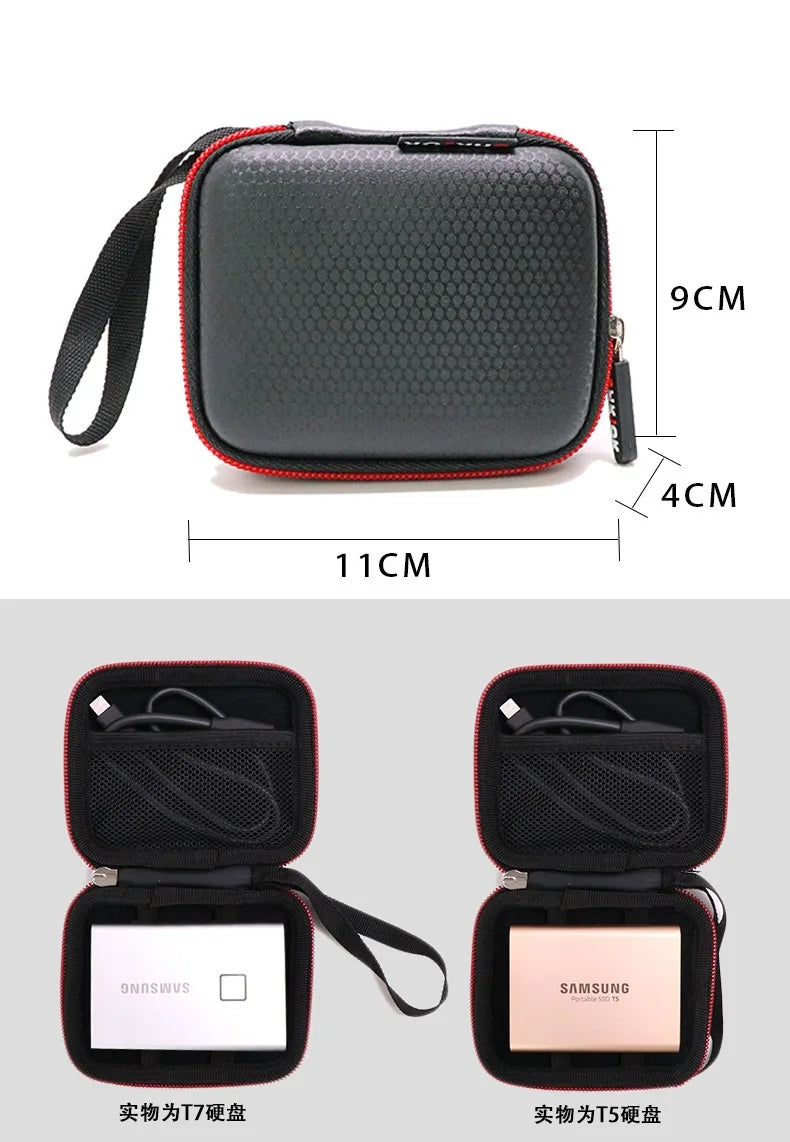 Hard Case PSSD Drive Carrying Bag Samsung Portable SSD T7 Shield Zpaxo