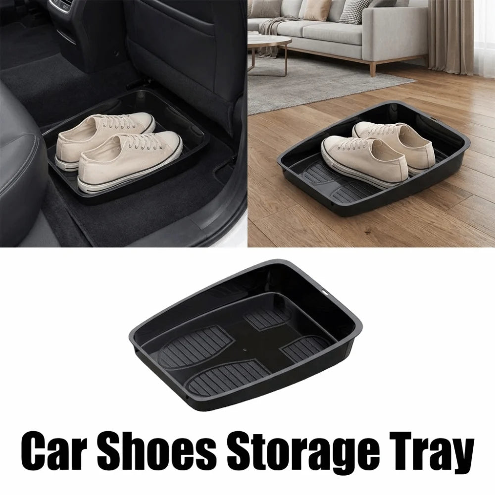 Anti-fouling Car Shoes Storage Tray Portable Plastic Under Seat Zpaxo