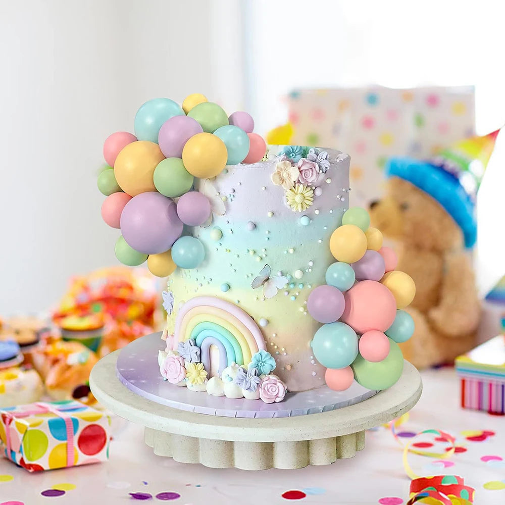 Ball Cake Toppers Colorful Pearl Decorations Birthday Wedding Baby Zpaxo