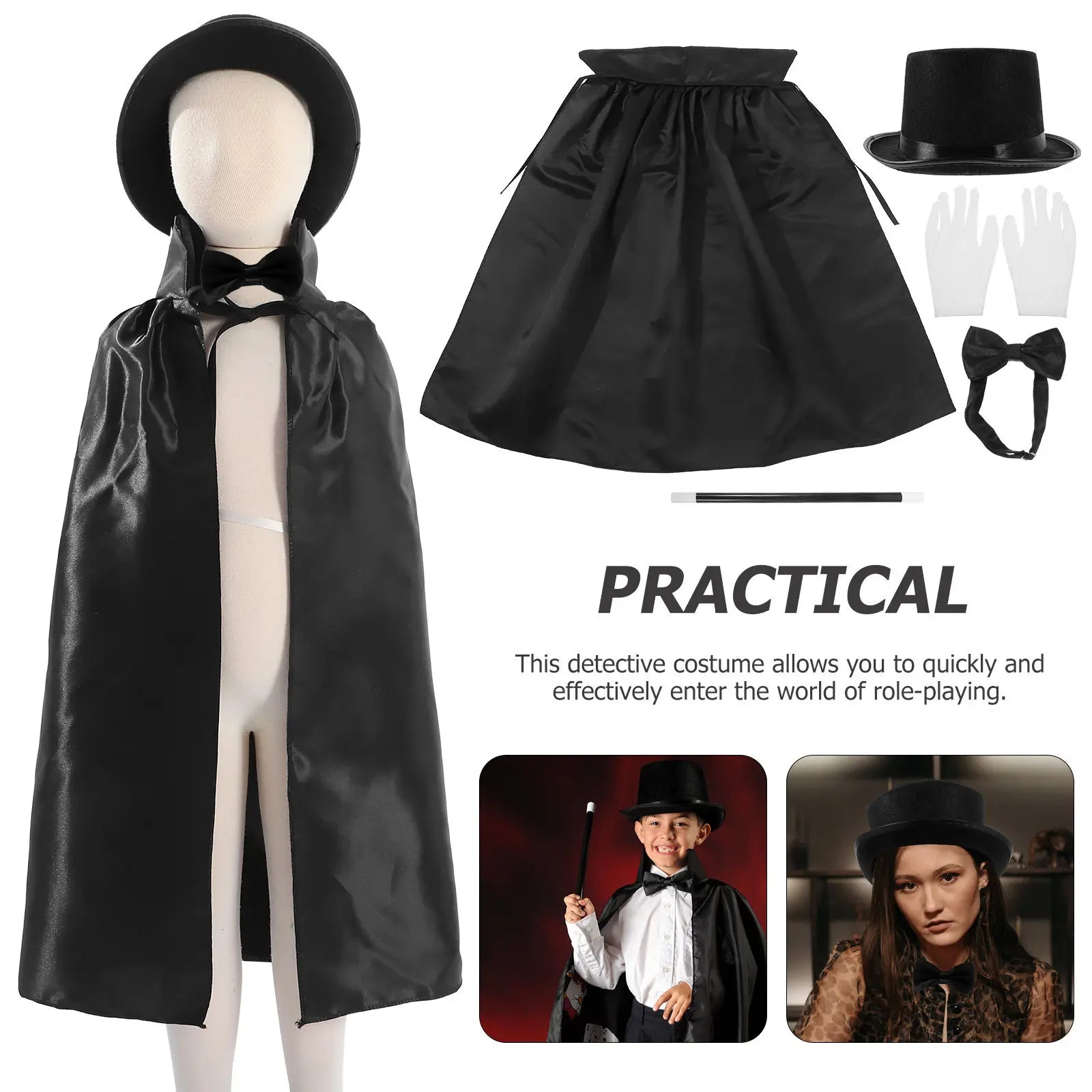 Magician Pretend Play Props Functional Detective Costume Accessories