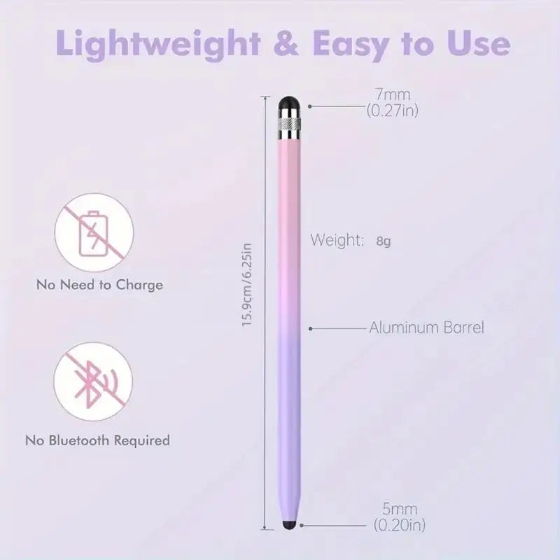 652F Styluses Pen for Touchable Screen Double Rubber Tip Capacitive Styluses Universal Tablet Pen Sensitivity Zpaxo