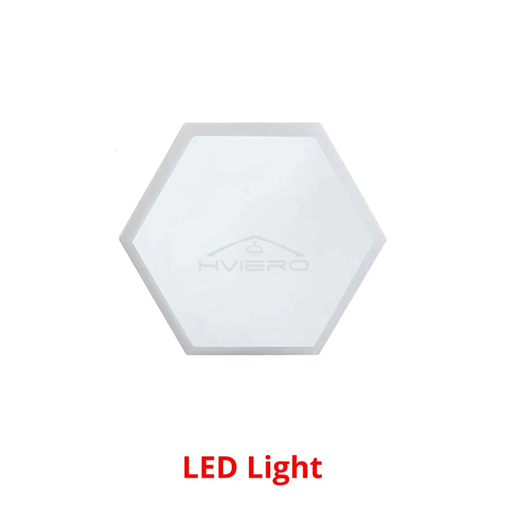 RGB LED Hexagon Wall Light – Modular Touch & Remote Control