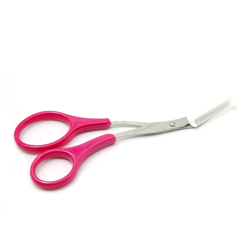 Eyebrow Trimmer Scissor Beauty Products Stainless Steel Scissors Comb