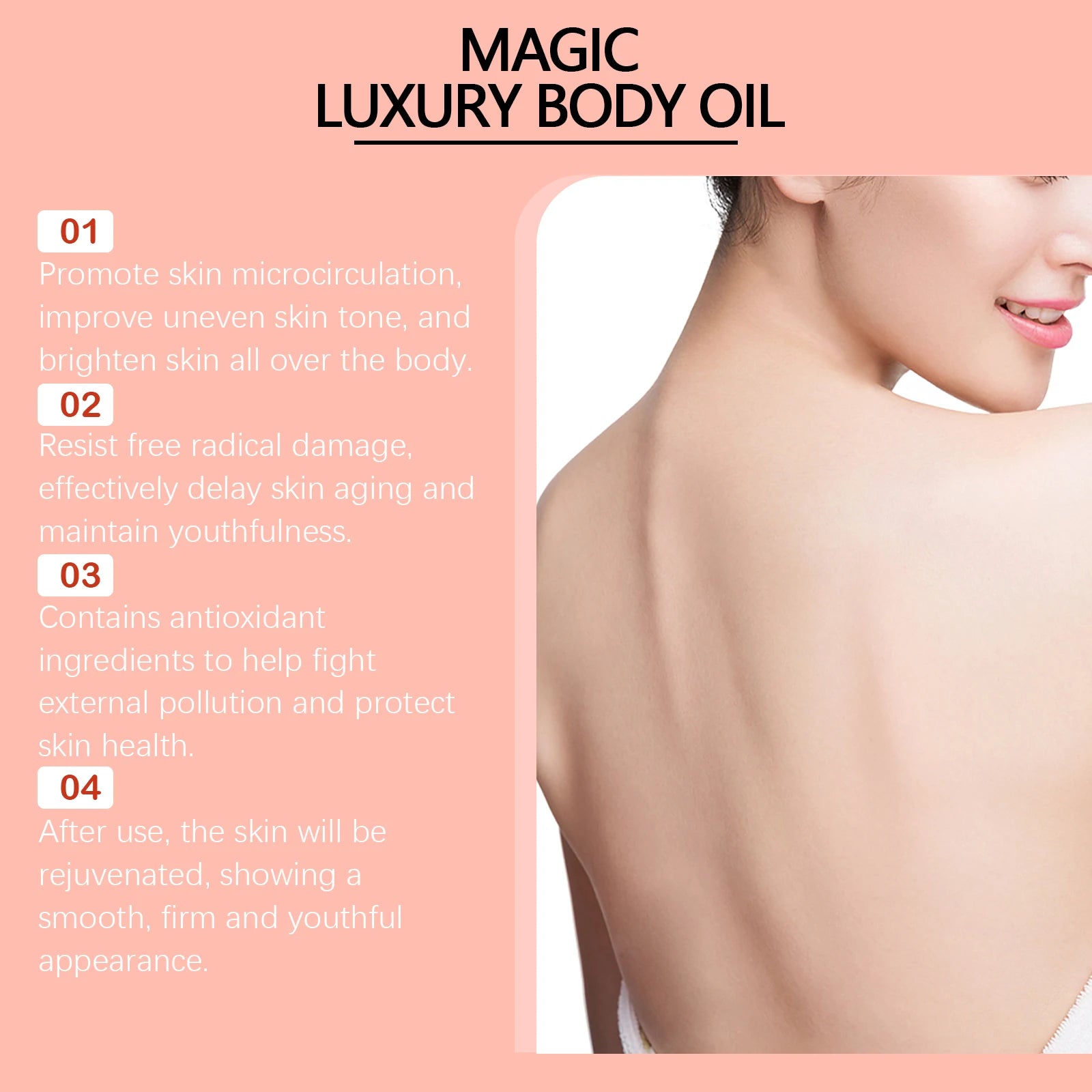 Body Firming Oil Deep Moisturizing Improve Sagging Skin Tightening Increase Elasticity Nourishing Magic Luxury Body Care 100ml Zpaxo