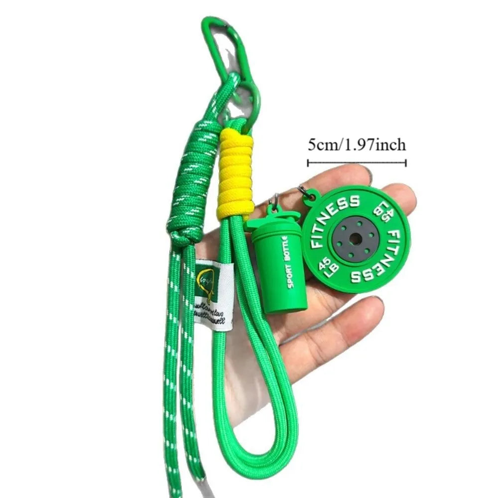 Detachable Barbell Plates Keychain Dopamine Water Cups Simulation Barbell Keyring INS Creative Fitness Series Pendant Friends Zpaxo