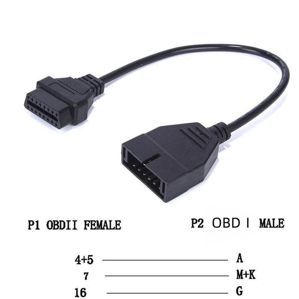 12Pin OBD1 Male 16Pin OBD2 Female Convertor Adapter Cable GM