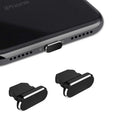 2-10PCS Aluminum Alloy Anti Dust Plug for IPhone 14 13 12 11 Pro Max 8 Plus IPad AirPods Apple Series Lightning 8-pin Port Cover Zpaxo Black 6PCS