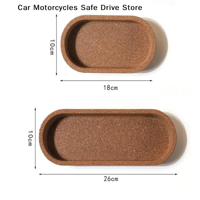 Oval Shape Cork Tray Dispenser Perfume Jewelry Holder Kitchen Tools