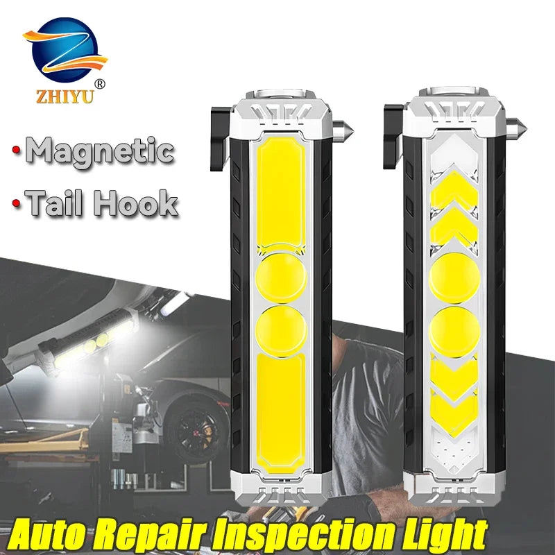 Rechargeable LED Work Light – Magnetic Hook COB Camping Torch