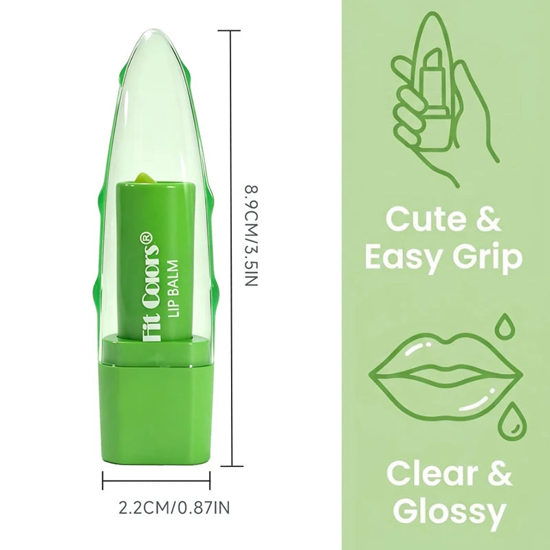 Hydrating Aloe Lipstick Strong Moisturizing Effect Lip Balm Prevent Dryness and Cracking Long-lasting Non-sticky Lipstick Makeup Zpaxo