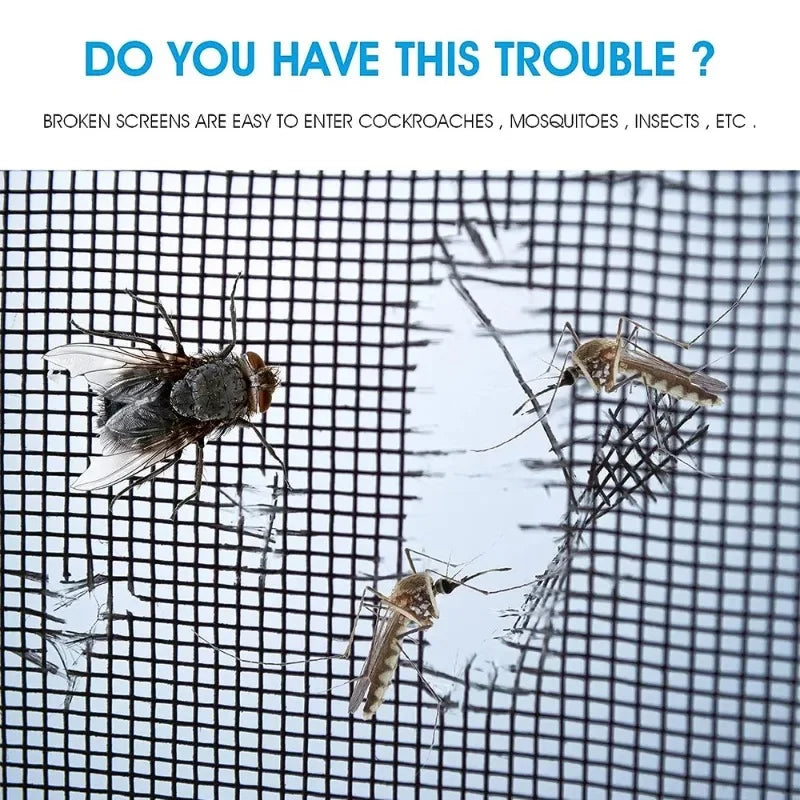 5/10cm Window Screen Repair Tape Self Adhesive Mesh Tape Net Door Fix Patch Anti Insect Mosquito Mesh Broken Holes Repairing Zpaxo