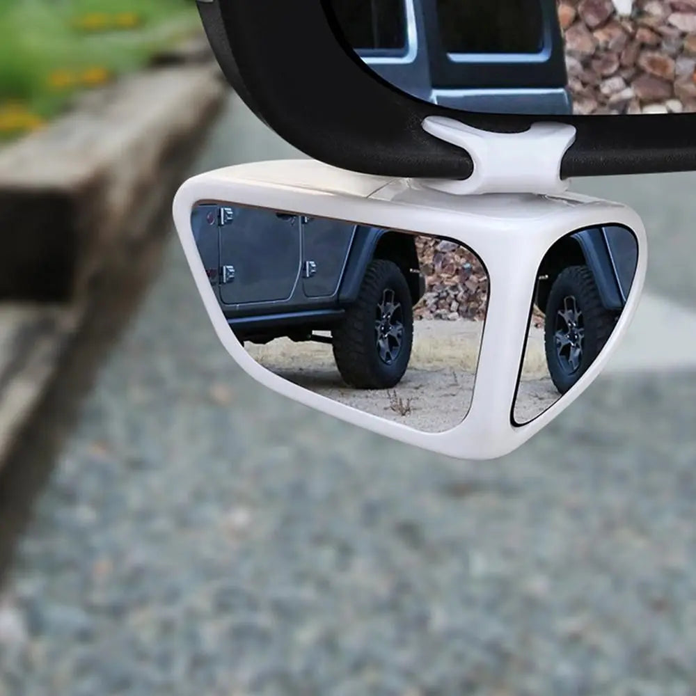 2 Side Car Blind Spot Mirror HD Glass 360 Degree Rotatable Car Rear View Auxiliary Mirror Durable Adjustable Zpaxo