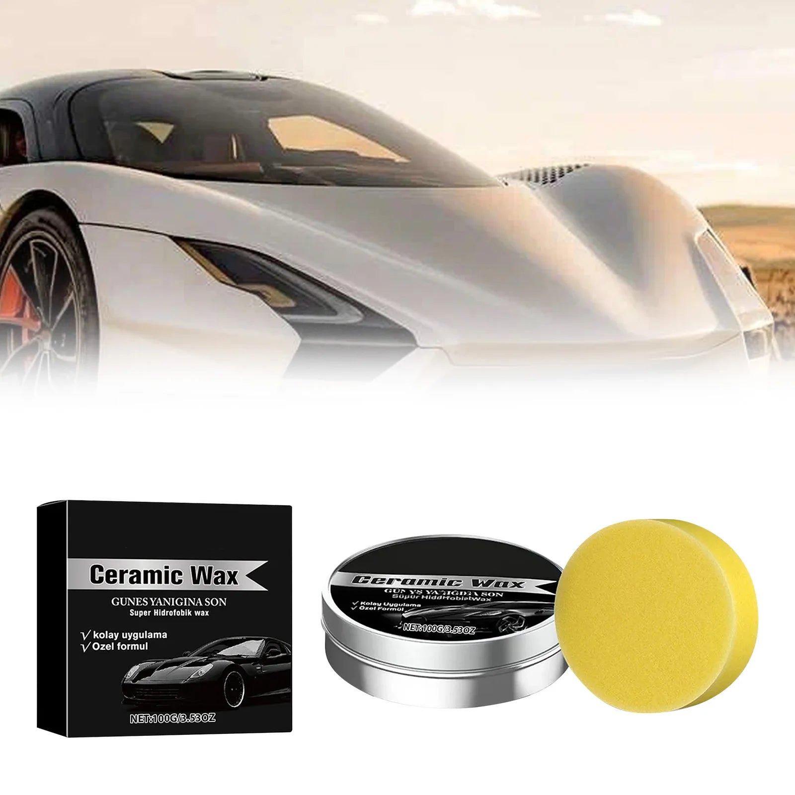 Car Coating Polishing Wax Sponge Lasting Vehicle Paint Care Strong