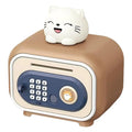 Kids Money Bank Password Fingerprint Unlock with Sound Money Saver Box Kids Banks for Cash Bill Coin Boys Girls Over 3 Year Old Zpaxo China Mainland Brown