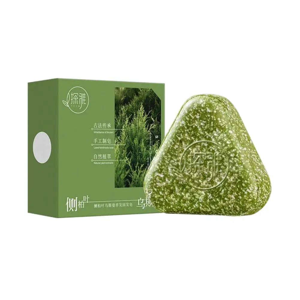Natural Herbal Hair Growth Soap – Usman Grass & Platycladus Herbal Shampoo Soap Zpaxo Usman A