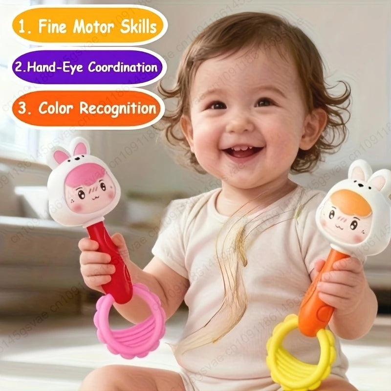 2-Pack Baby Rattle Toys – Animal Shape Infant & Toddler Rattles Baby Rattle Toy Zpaxo