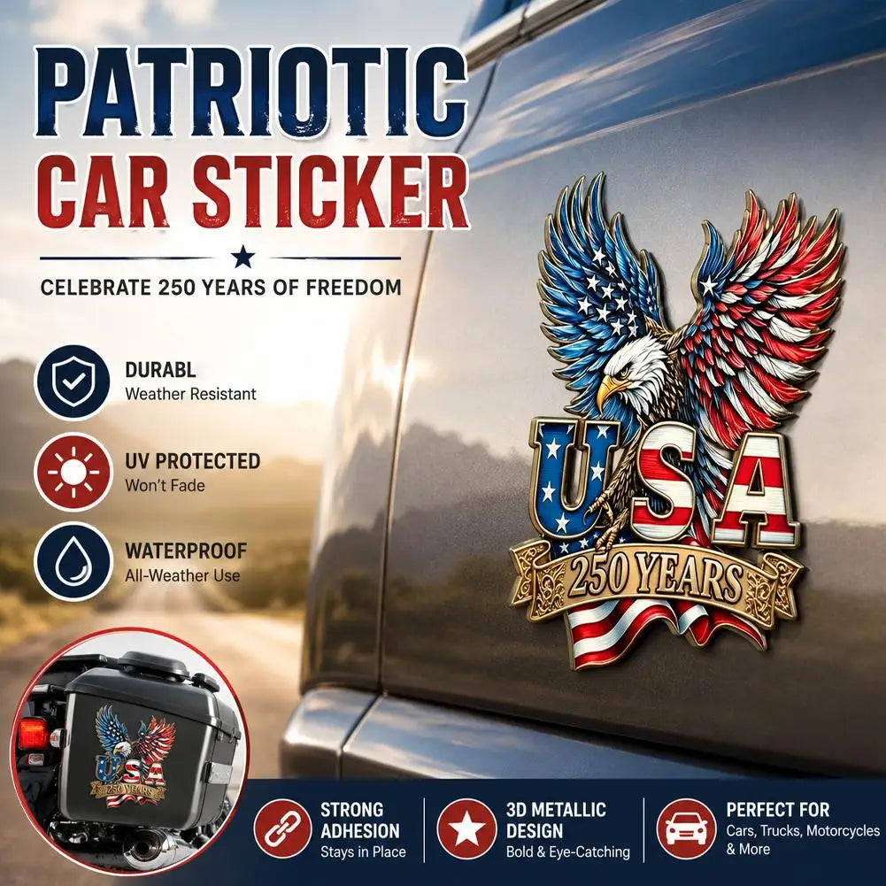 USA 250th Anniversary Eagle Patriotic Vinyl Car Decal 1776-2026 Vinyl Car Decal Zpaxo