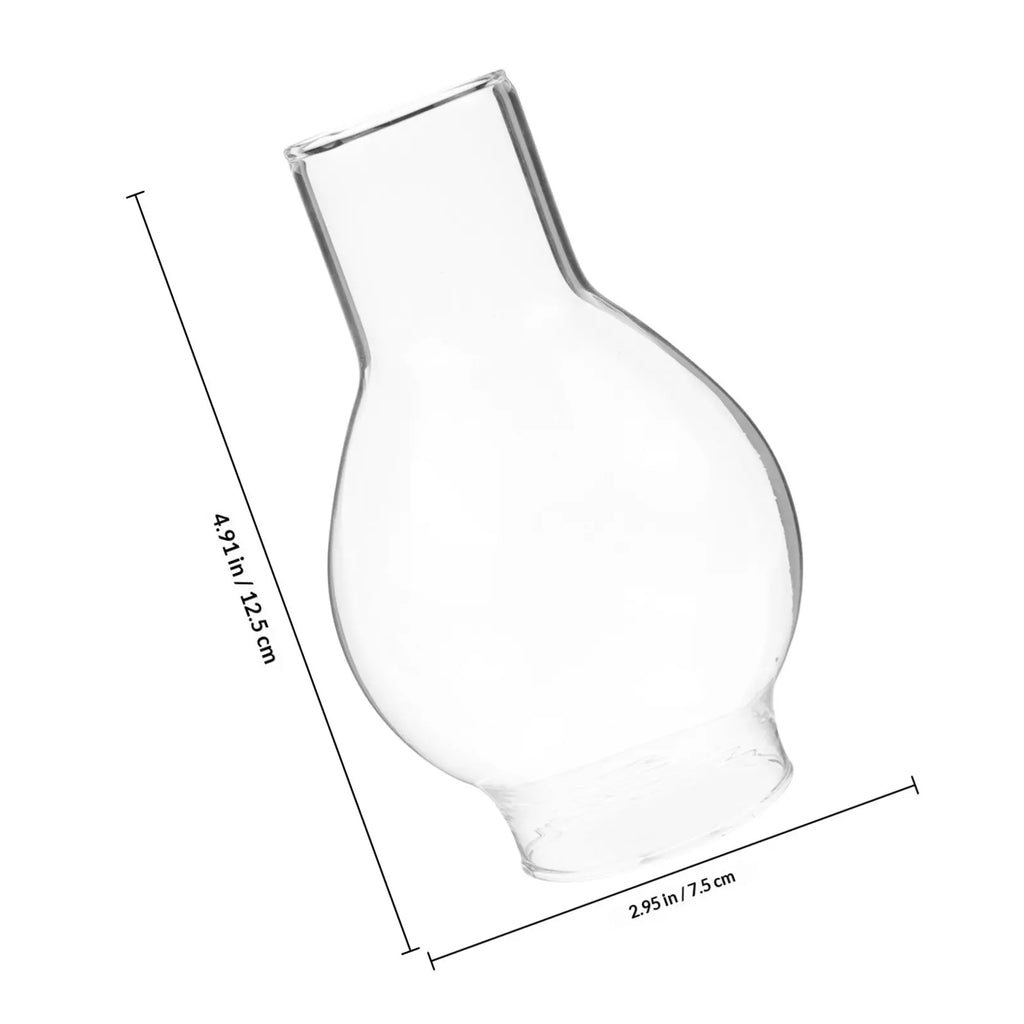 Clear Glass Cover Open Ended Tube Shade Delicate Romantic Transparent