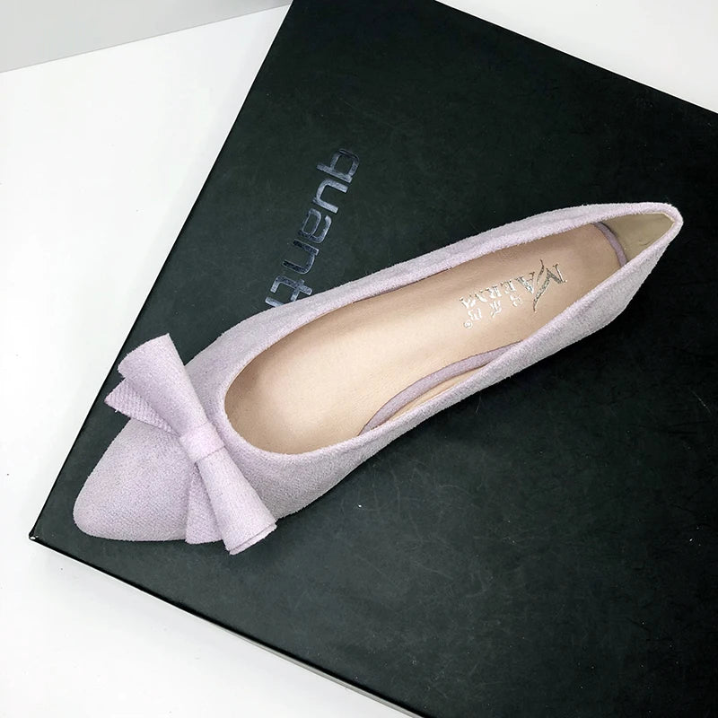 Flat shoes for women 2025 Spring and Autumn new casual point toe shallow mouth comfortable flat shoes Large size women's shoes Zpaxo