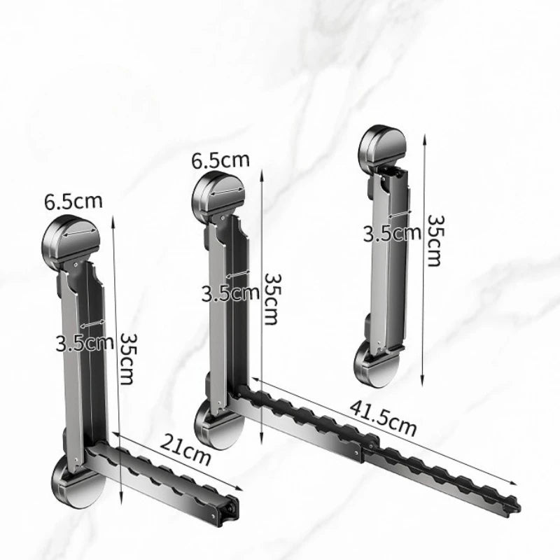Suction Cup Telescopic Clothesline No-drill Household Invisible Retractable Indoor Clothes Hanger Bay Window Balcony Clothesline Zpaxo
