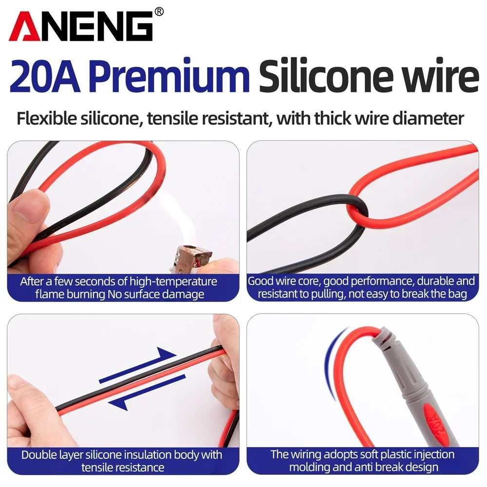 ANENG PT1031 Digital Multimeter Probe Test Leads 20A 1000V Pin Needle