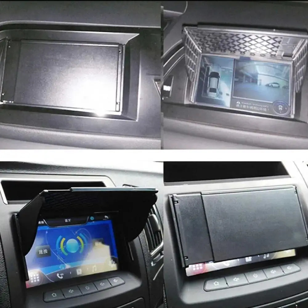 Retractable Car Navigator Sunshade Visor Thick Double-sided Adhesive Anti-Glare Car Sun Shade Shield Universal Sunlight Block Zpaxo