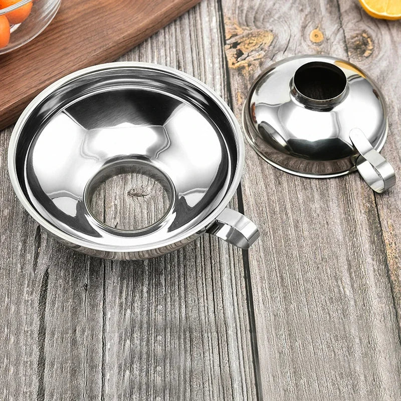 Stainless Steel Wide Mouth Funnel Canning Cup Jam Salad Dressing
